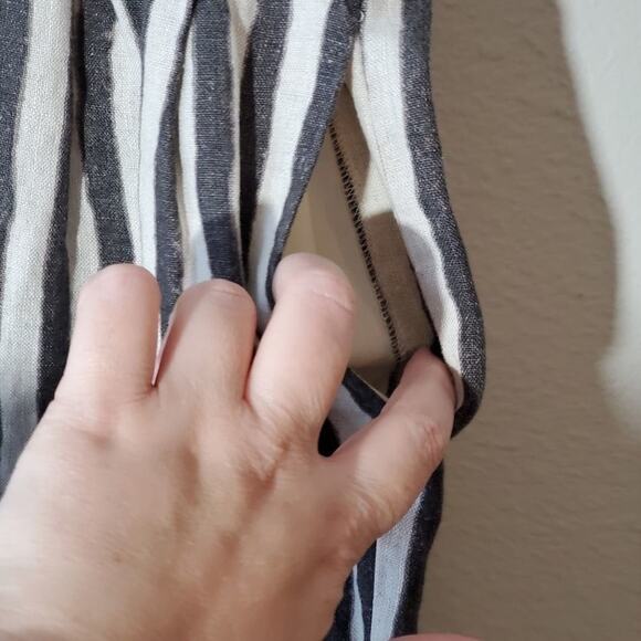 LOFT striped black and white linen skirt size 2 - Picture 5 of 7